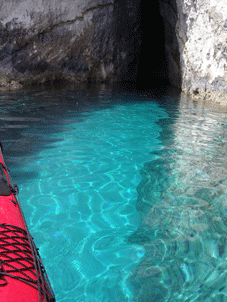 sea kayaking blue caves, zakynthos, ionian islands, greece